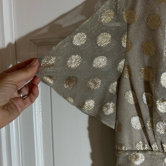 Women’s size 8 SLNY Gold High Low Dress - Picture 3 of 10